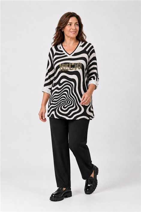 Mercedes De Miguel Blusa talle largo Amelia