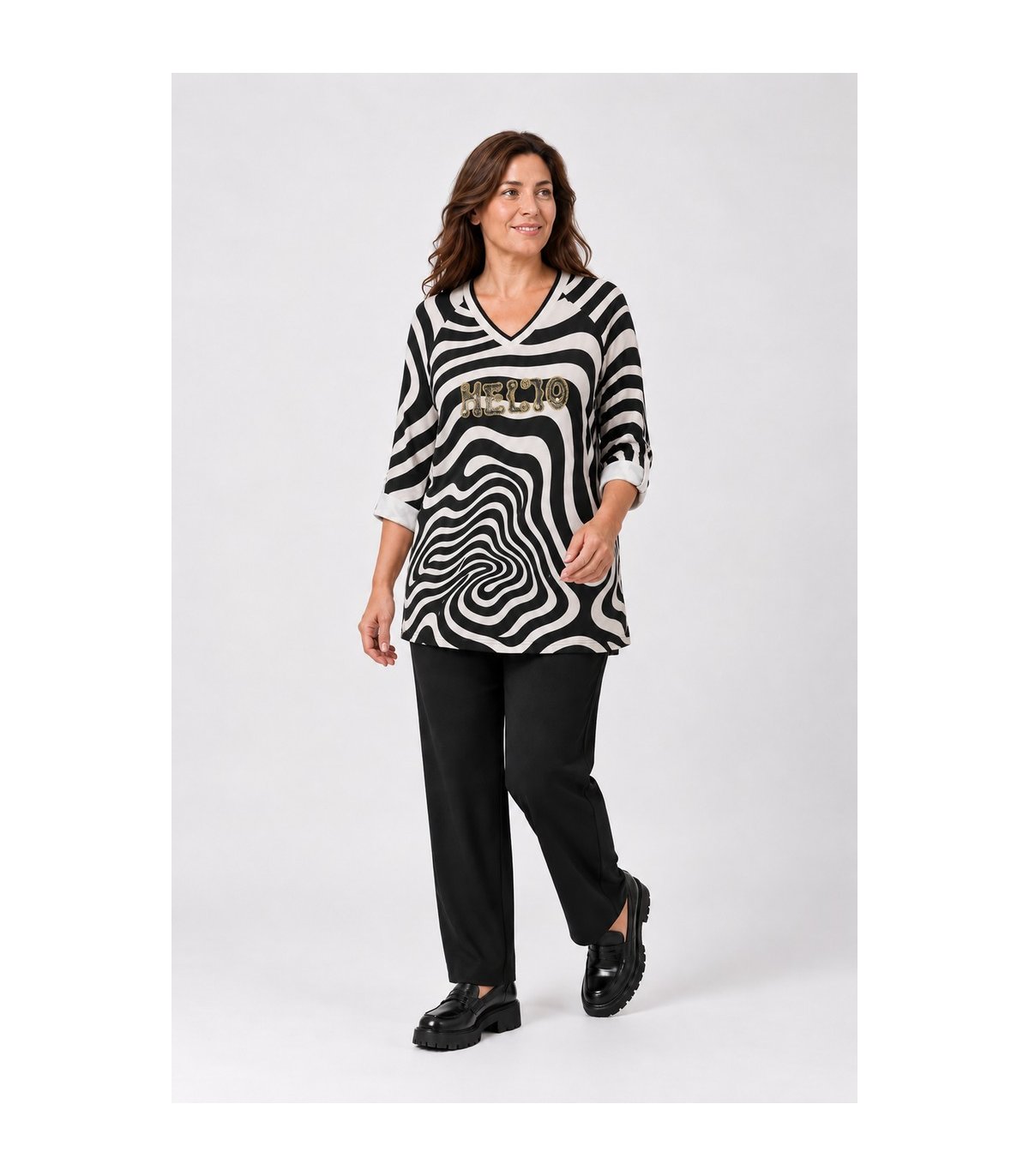 Mercedes De Miguel Blusa talle largo Amelia