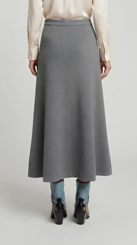 Dixie Falda de corte evasé color gris