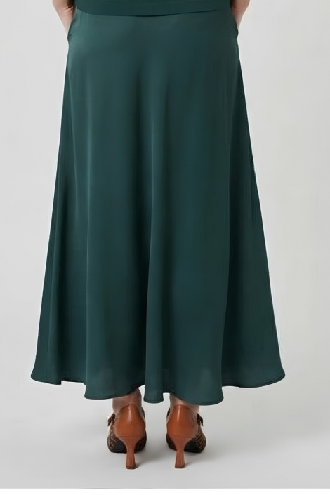 Dixie Falda larga satinada color verde