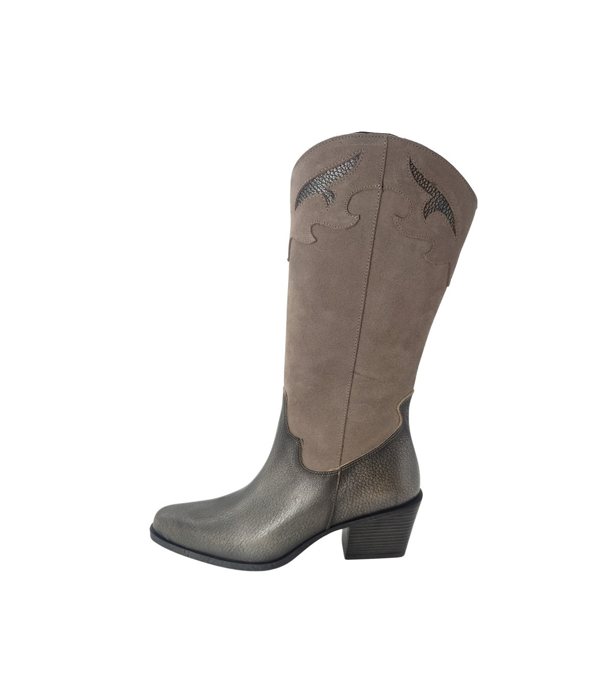 Vosso Moda Botas tejanas en tono topo
