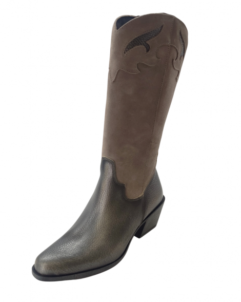 Vosso Moda Botas tejanas en tono topo