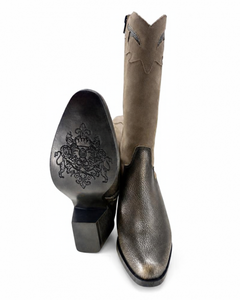 Vosso Moda Botas tejanas en tono topo