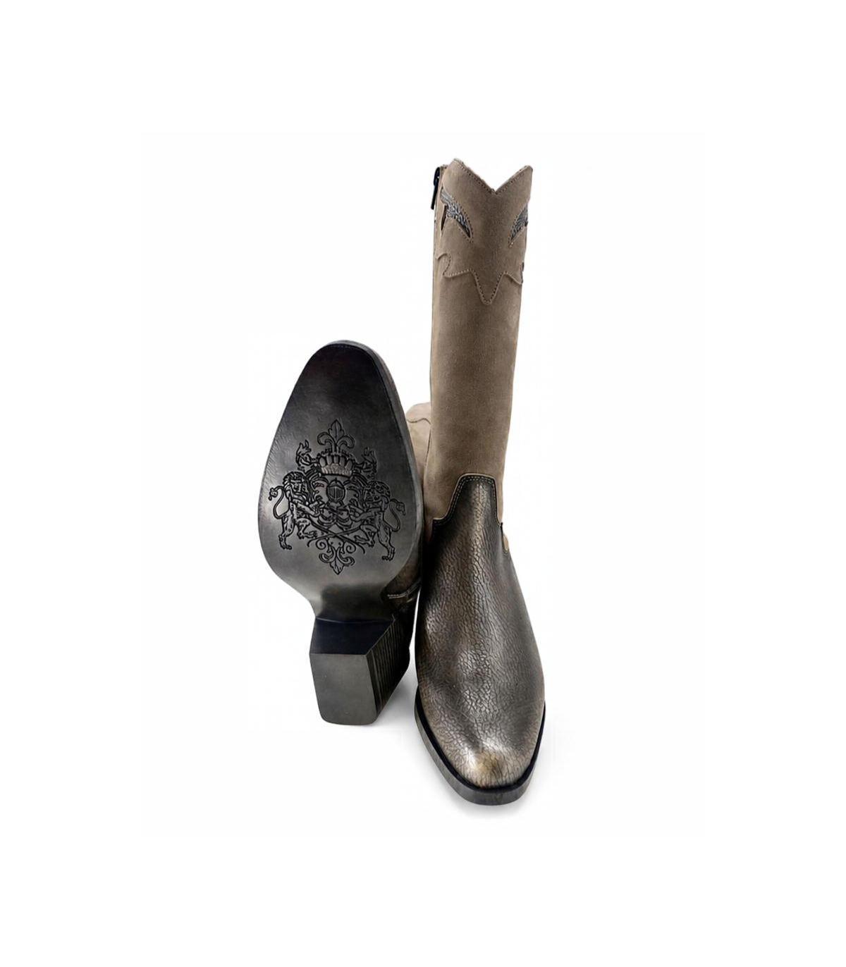Vosso Moda Botas tejanas en tono topo