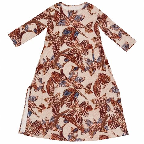 Parole Vestido Mercedes Cacao estampado
