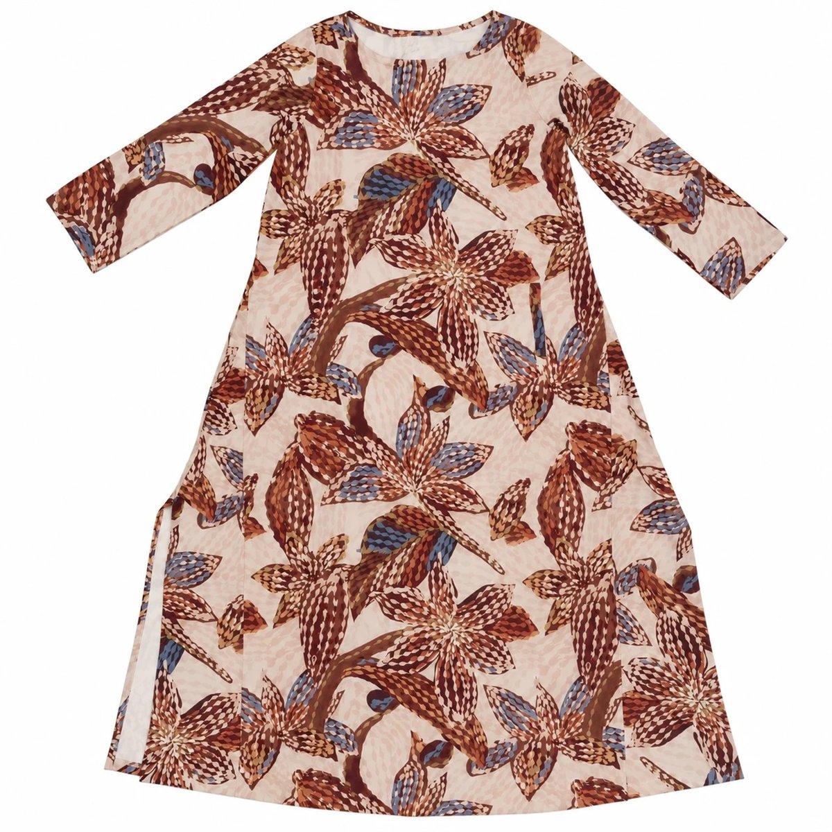 Parole Vestido Mercedes Cacao estampado