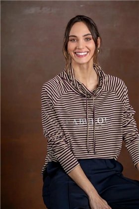 Gerry Jersey cuello perkin estampado rayas