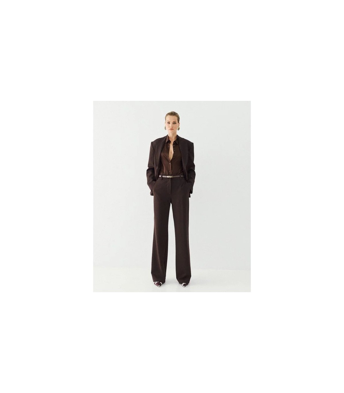 Acces Pantalón corte recto y detalle lurex