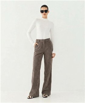 Acces Pantalón micro pana taupé