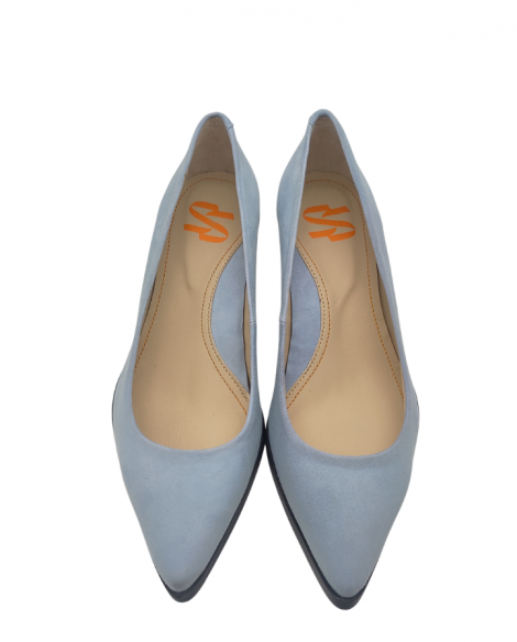Vosso Moda Zapato de ante color celeste
