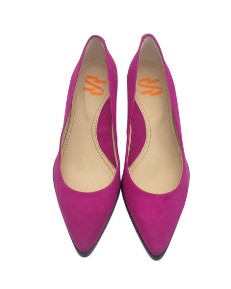 Vosso Moda Zapato de ante color fucsia