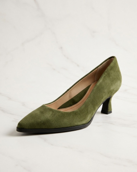 Vosso Moda Zapato de ante color verde