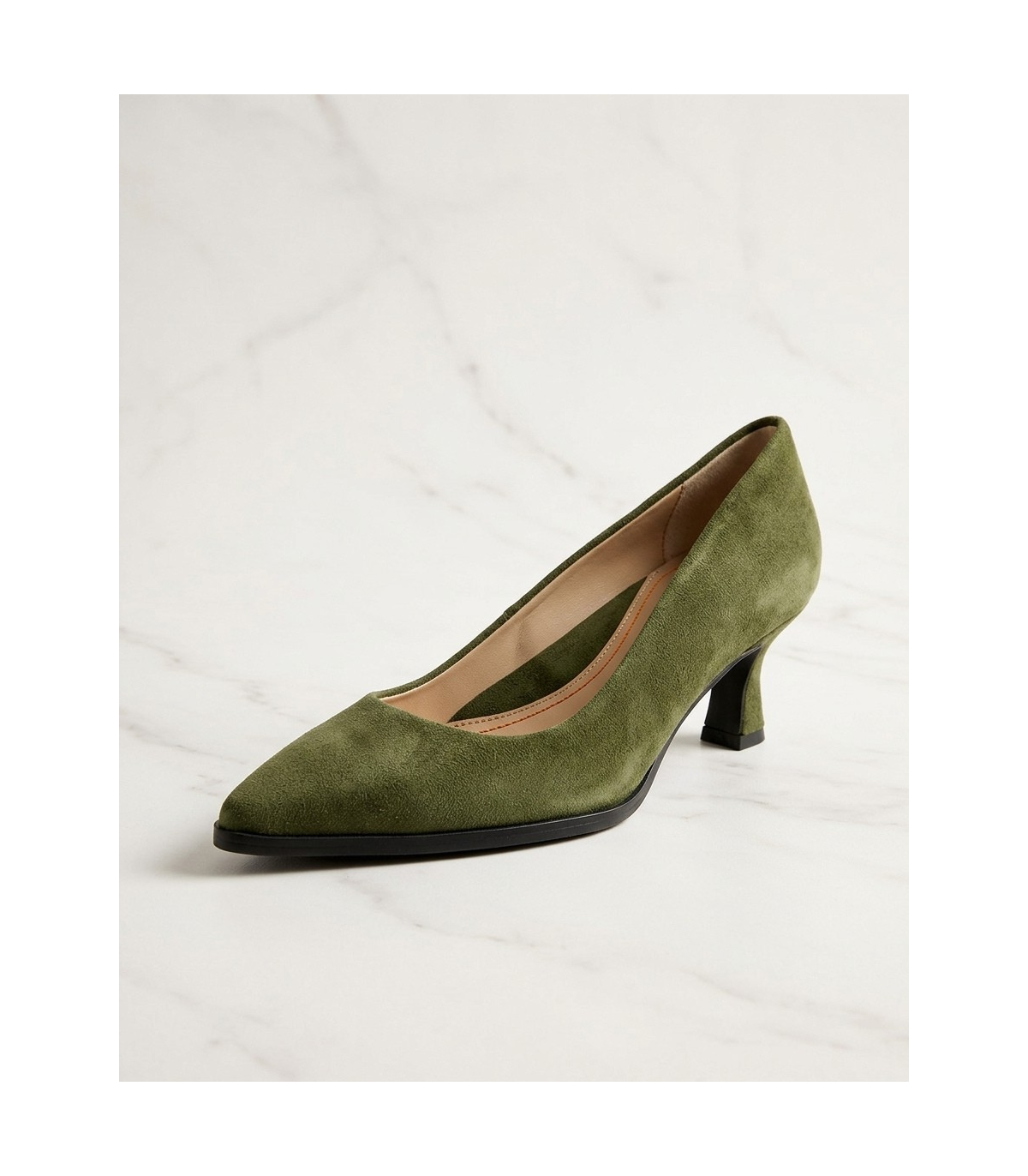 Vosso Moda Zapato de ante color verde