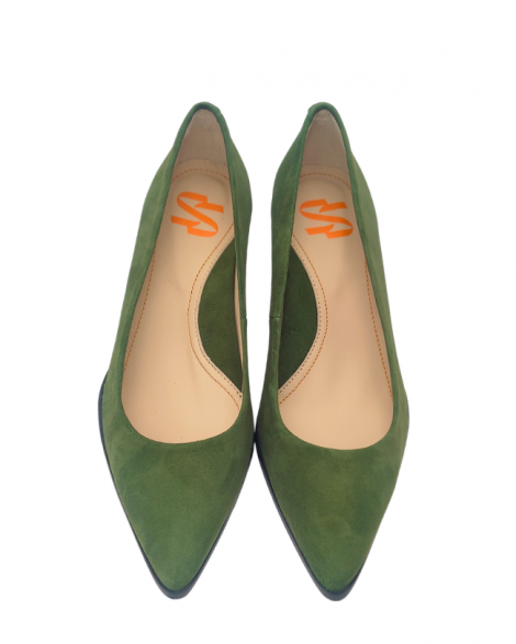 Vosso Moda Zapato de ante color verde