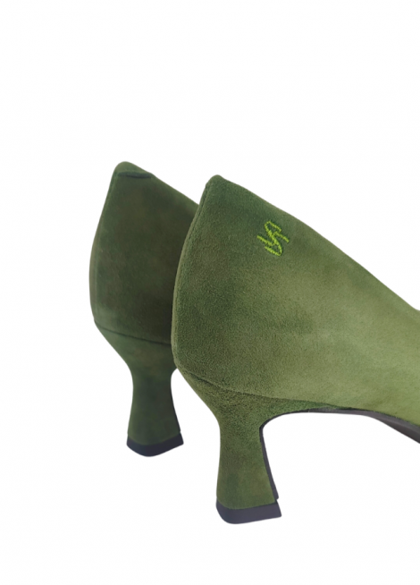 Vosso Moda Zapato de ante color verde