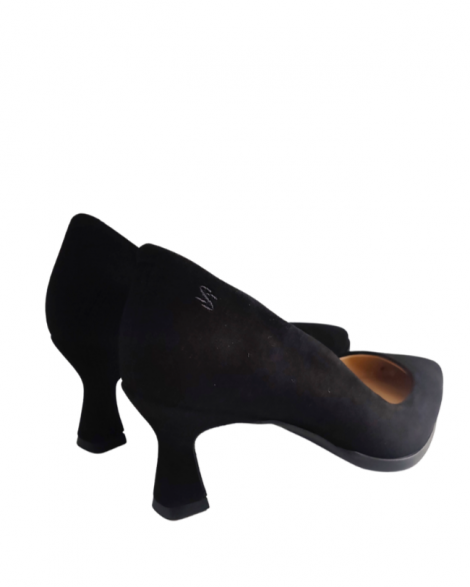 Vosso Moda Zapato de ante color negro