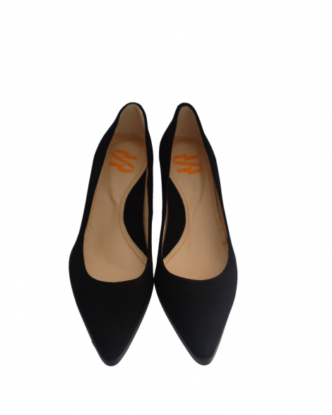 Vosso Moda Zapato de ante color negro