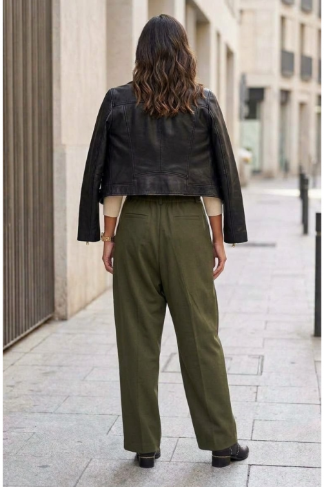 Markup Woman Pantalón sastre verde militar