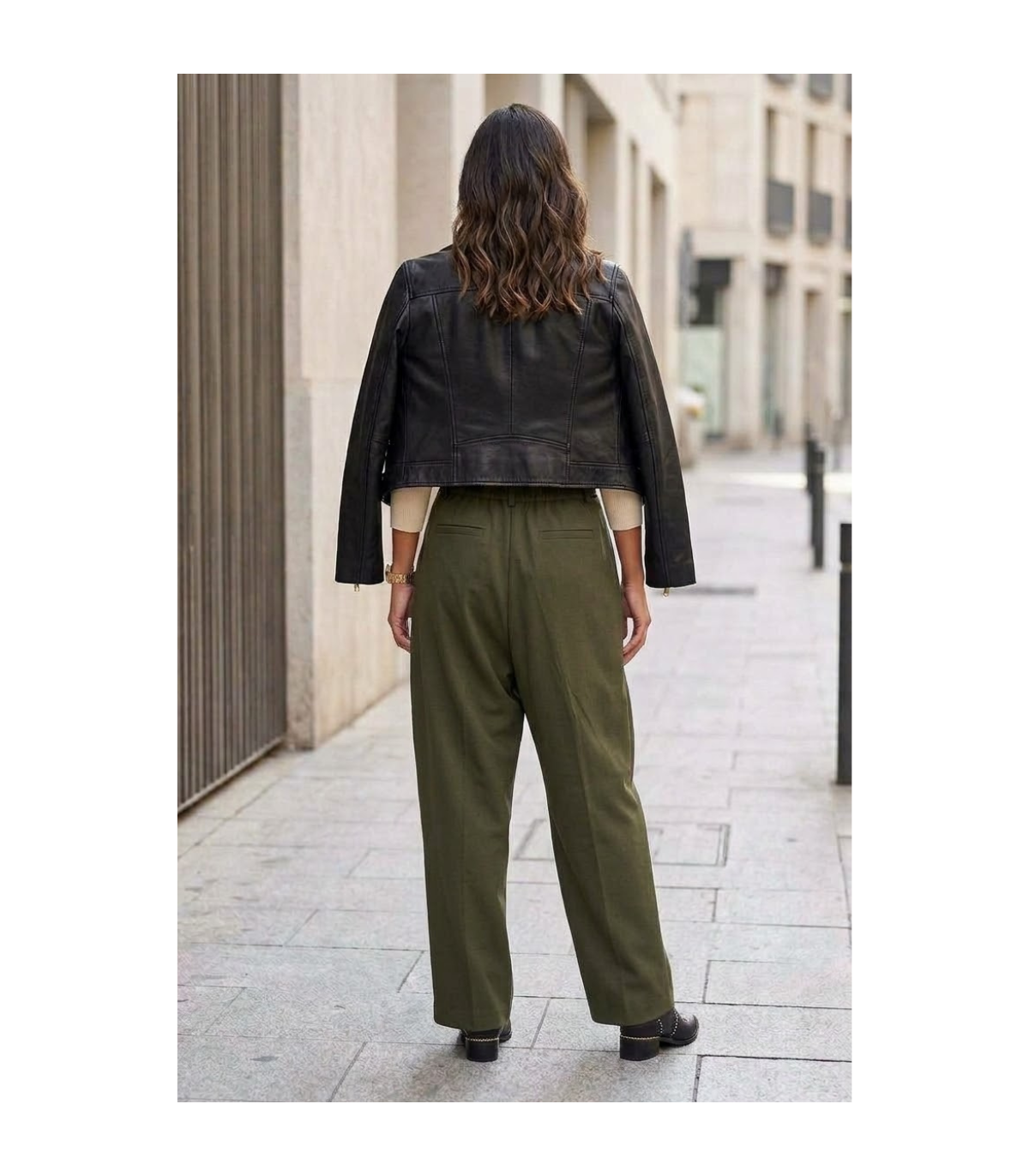Markup Woman Pantalón sastre verde militar