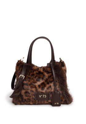 V73 Bolso pequeño pelo animal print