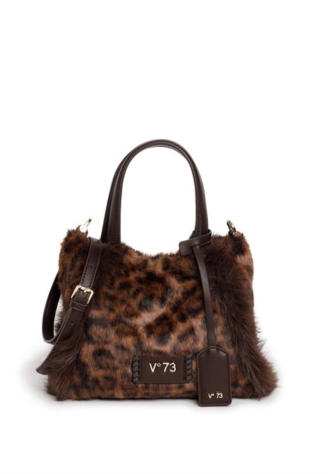 V73 Bolso pequeño pelo animal print