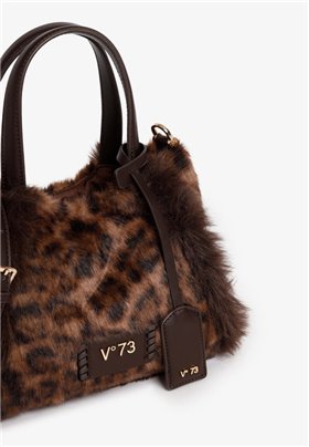 V73 Bolso pequeño pelo animal print