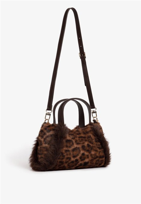 V73 Bolso pequeño pelo animal print