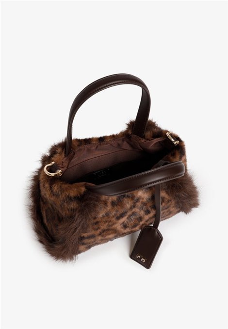 V73 Bolso pequeño pelo animal print