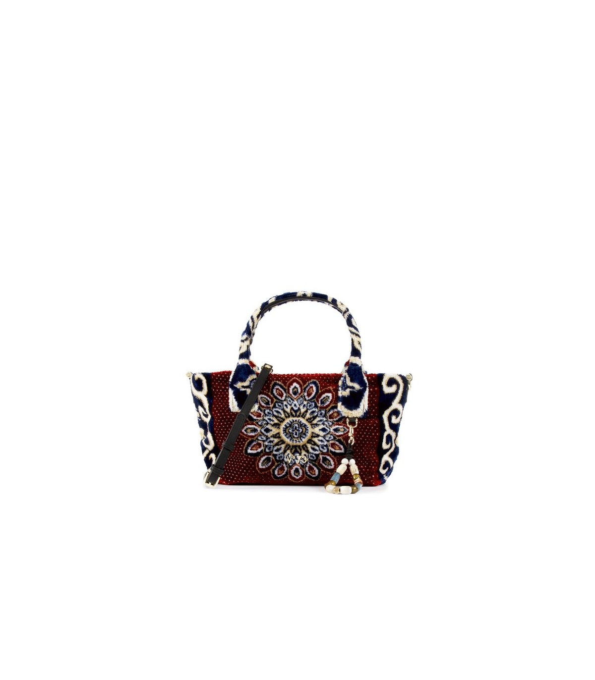 V73 Bolso de chenilla tupida con estilo oriental