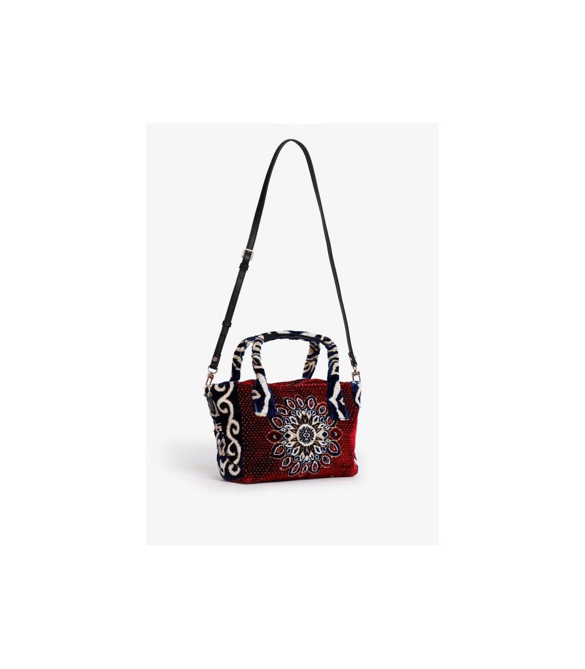 V73 Bolso de chenilla tupida con estilo oriental