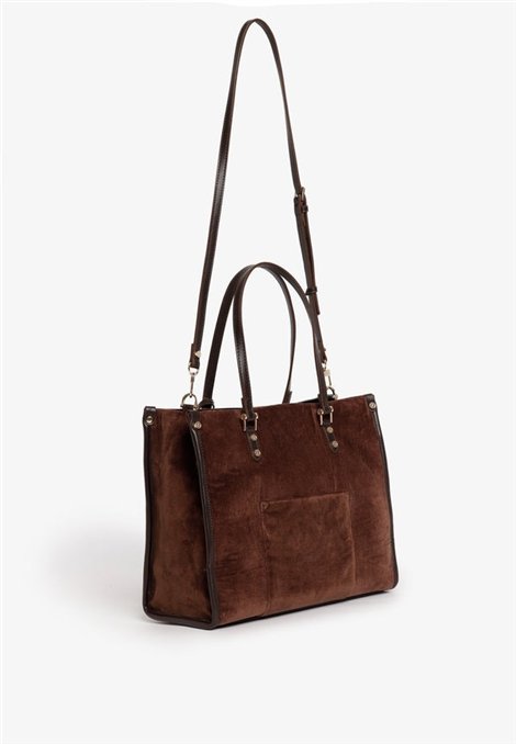 V73 Bolso mediano decorado con felpilla