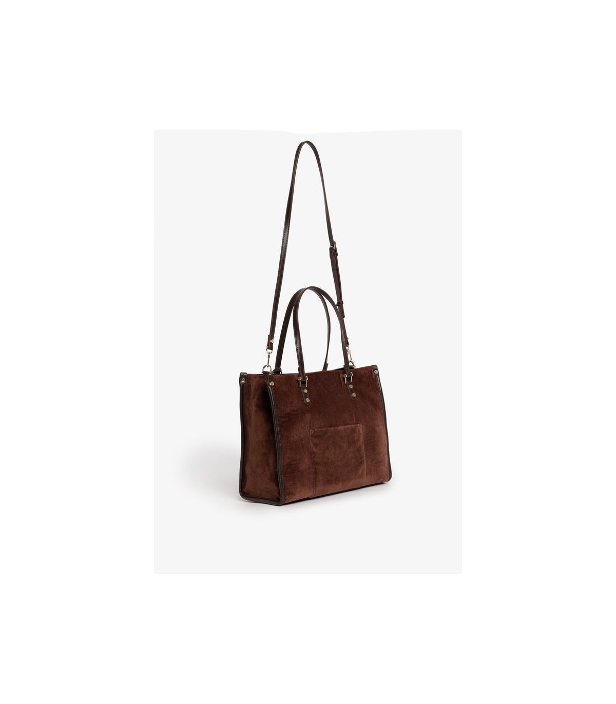 V73 Bolso mediano decorado con felpilla