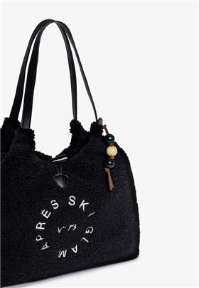 V73 Bolso XL borreguito negro