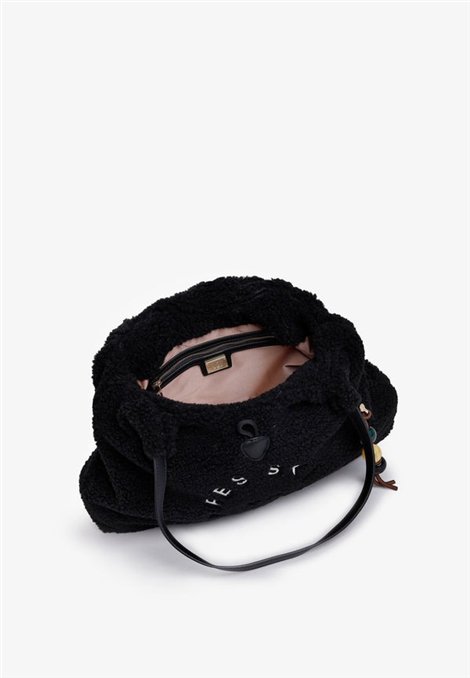 V73 Bolso XL borreguito negro