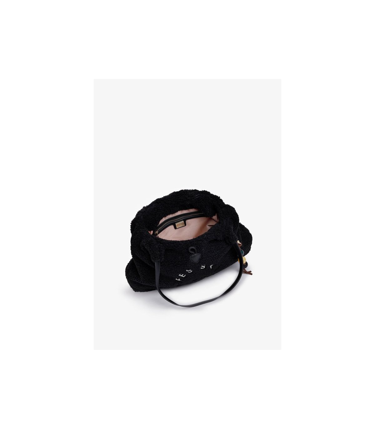 V73 Bolso XL borreguito negro