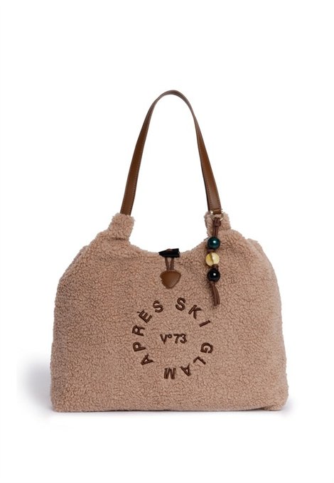 V73 Bolso XL borreguito beige