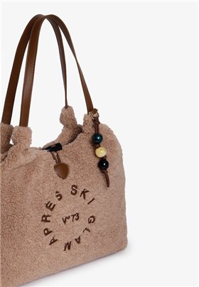 V73 Bolso XL borreguito beige