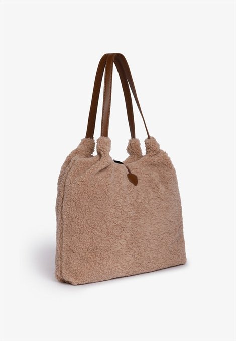 V73 Bolso XL borreguito beige