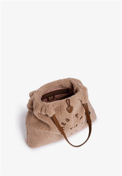 V73 Bolso XL borreguito beige