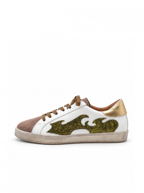 Vosso Moda Sneaker afelpada con detalle glitter esmeralda