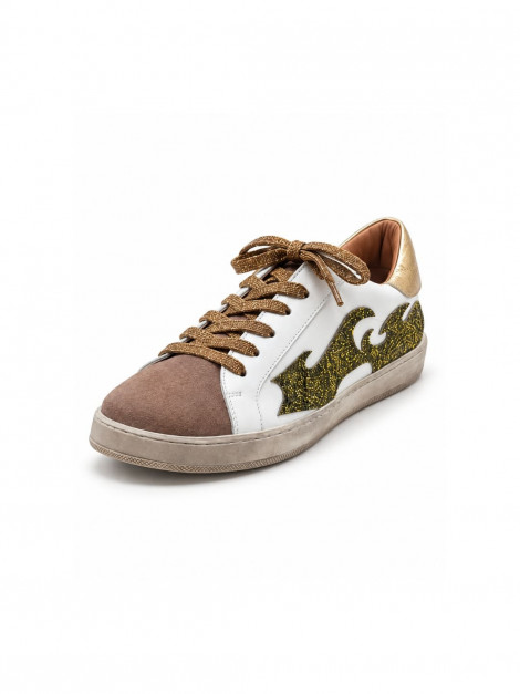 Vosso Moda Sneaker afelpada con detalle glitter esmeralda