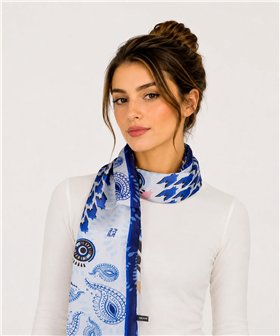 Pepe Moll Pañuelo grande París Paisley azul