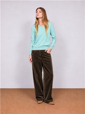 Guimanos Pantalón amplio micropana marrón