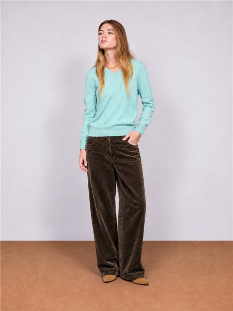 Guimanos Pantalón amplio micropana marrón