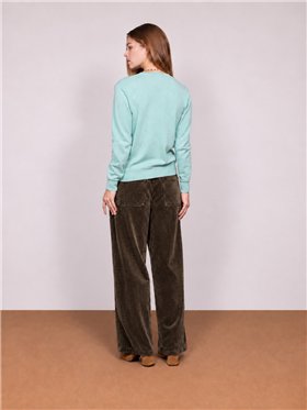 Guimanos Pantalón amplio micropana marrón