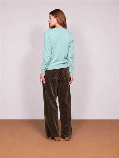 Guimanos Pantalón amplio micropana marrón