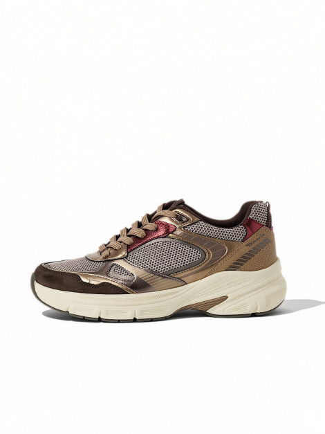 Tamaris Sneaker metalizada color marrón