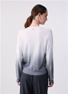 Liu Jo Jersey degradado gris con lentejuelas
