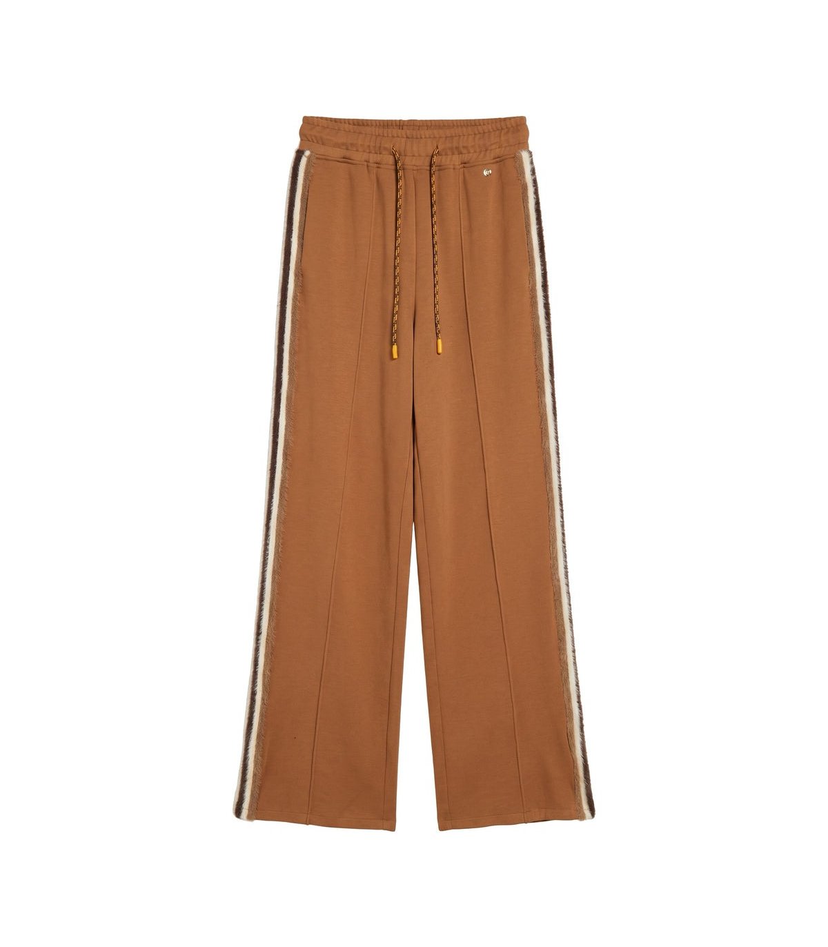FOURSOUL Pantalón color marrón con banda peluche