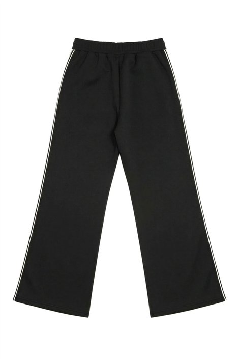 FOURSOUL Pantalón negro con banda decorativa tachas